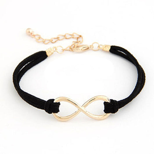 Infinity Bracelet with Leather